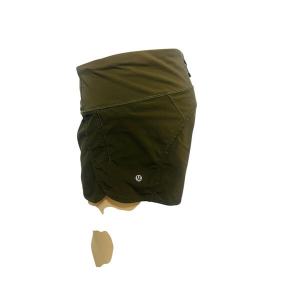 Lululemon Women's Size 10 Run Times Shorts Lined 4" Military Green - Picture 5 of 6
